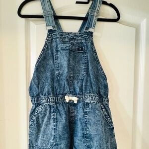 Denim overalls - kids size 8 - 100% cotton